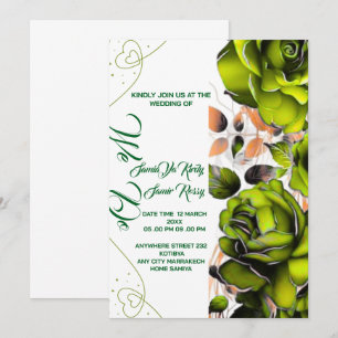 Creamy-Rose-Einladungs-Vorlage Printabl Einladung