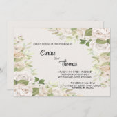 Creamy Rose Wedding Template Einladung (Vorne/Hinten)