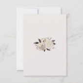 Creamy Rose Wreath Wedding Repair Cards RSVP Karte (Rückseite)