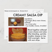 Creamy Salsa Dip Rezeptkarte Postkarte (Vorne/Hinten)