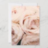 Creamy Soft Pink Peach Rose Elegante Hochzeit Einladung (Rückseite)