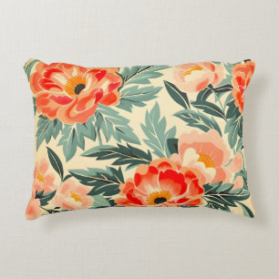 Creamy Vintag Peach Blossom Wasserfarbe Dekokissen