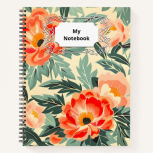 Creamy Vintag Peach Blossom Wasserfarbe Notizblock