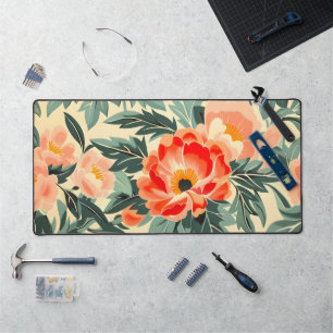 Creamy Vintag Peach Blossom Wasserfarbe Schreibtischunterlage