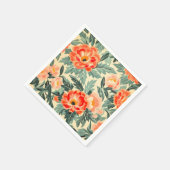 Creamy Vintag Peach Blossom Wasserfarbe Serviette (Ecke)