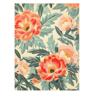 Creamy Vintag Peach Blossom Wasserfarbe Tischdecke