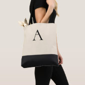 CREAMY WHITE and Black 1 Letter Monogram Tasche (Von Nahem)