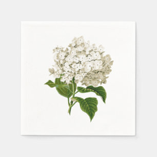 Creamy White Antique Hydrangea Blume Serviette