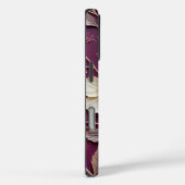 Creamy White Blume über dunkle Textur Case-Mate iPhone Hülle (Rückseite / Rechts)