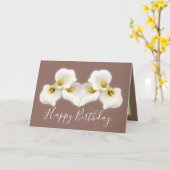 Creamy White Calla Lilies Modern Birthday Card Karte (Gelbe Blume)