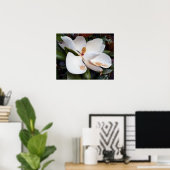 Creamy White Magnolia Poster Print (Heimbüro)