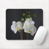 Creamy White Orchid Mousepad (Mit Mouse)