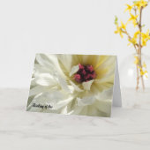 Creamy White Peony Flower Sympathy Card Karte (Gelbe Blume)