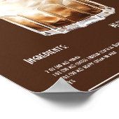 Creamy White Russian Recipe Bar Poster (Ecke)