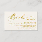 Creamy White Script Books für Baby Enclosure Card Begleitkarte (Vorderseite)