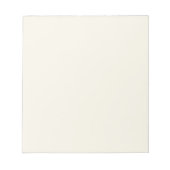 Creamy White Solid Color Notizblock (Vorderseite)