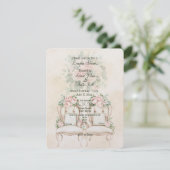 Creamy Yellow Floral Couples Shower  (Stehend Vorderseite)