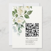 CreamyFloral Eucalyptus Script Calligraphy Wedding Einladung (Rückseite)