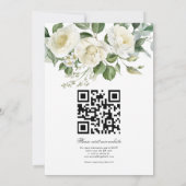 CreamyFloral Eucalyptus Script Calligraphy Wedding Einladung (Rückseite)