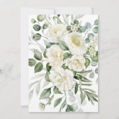 CreamyFloral Eucalyptus Script Calligraphy Wedding Einladung (Rückseite)