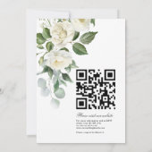 CreamyFloral Eucalyptus Script Calligraphy Wedding Einladung (Rückseite)