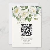 CreamyFloral Eucalyptus Script Calligraphy Wedding Einladung (Rückseite)