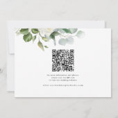 CreamyFloral Eucalyptus Script Calligraphy Wedding Save The Date (Rückseite)