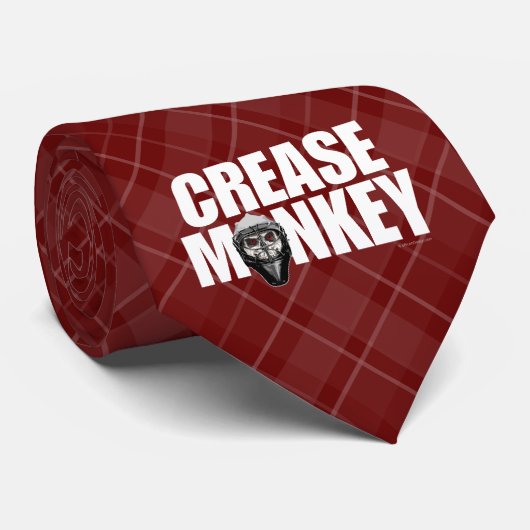 Crease Monkey (Hockey Goalie) Krawatte (Gerollt)