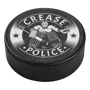 Crease Police Hockey Goalie Netminder Eishockey Puck