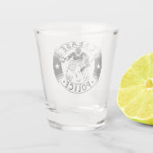 Crease Police Hockey Goalie Netminder Schnapsglas (Rückseite)