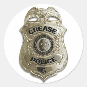 Crease Police (Hockey Goalie) Runder Aufkleber