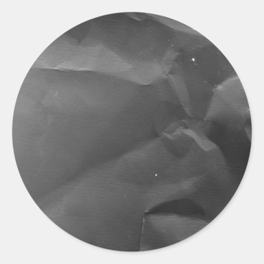 Creased and Crumbled Black Runder Aufkleber (Vorderseite)