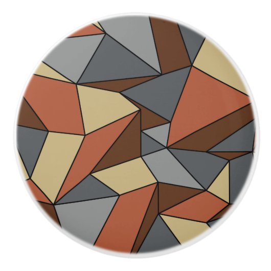 "Creasen", braun & grau Keramikknauf (Vorderseite)