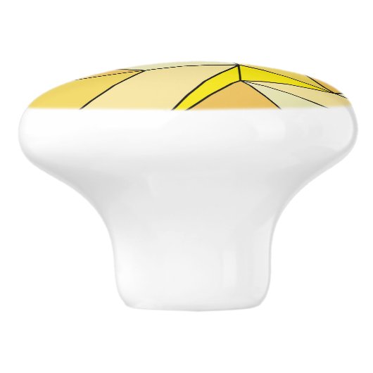 "Creasen" gelb Keramikknauf (Seitenansicht)