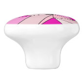 "Creasen" rosa Keramikknauf (Seitenansicht)