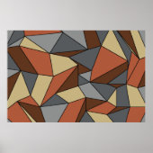 "Creases" Brauner Grau Extra Large Print Poster (Vorne)