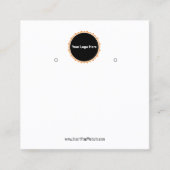 Creat Your Custom Logo Earring Display Card Quadratische Visitenkarte (Vorderseite)