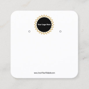 Creat Your Custom Logo Earring Display Card  Quadratische Visitenkarte