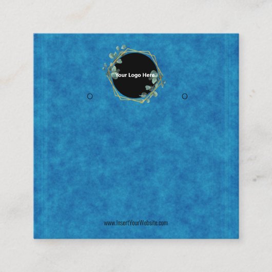 Creat Your Custom Logo Earring Display Card Quadratische Visitenkarte (Vorderseite)