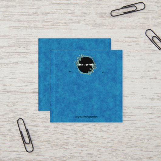 Creat Your Custom Logo Earring Display Card Quadratische Visitenkarte (Vorderseite/Rückseite Beispiel)