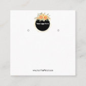 Creat Your Custom Logo Earring Display Card  Quadratische Visitenkarte (Vorderseite)