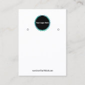 Creat Your Custom Logo Earring Display Card  Visitenkarte (Vorderseite)