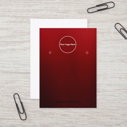 Creat Your Custom Logo Earring Display Card  Visitenkarte (Vorderseite/Rückseite Beispiel)