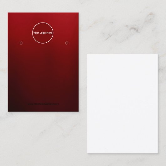 Creat Your Custom Logo Earring Display Card Visitenkarte (Vorne/Hinten)