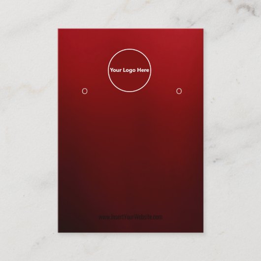 Creat Your Custom Logo Earring Display Card Visitenkarte (Vorderseite)