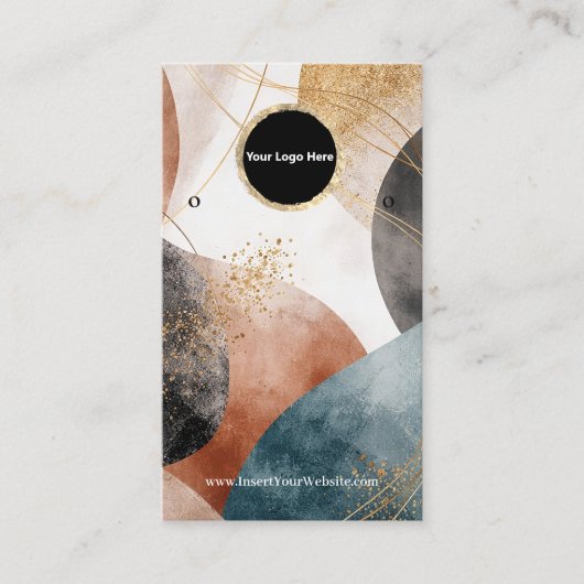 Creat Your Custom Logo Earring Display Card  Visitenkarte (Vorderseite)
