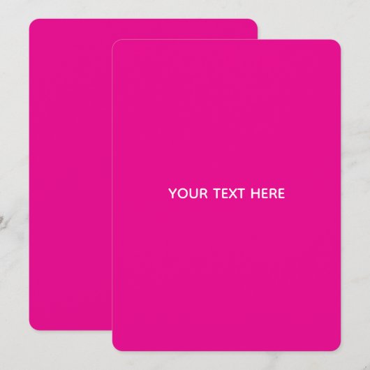 Creat Your Own Megenta Invitation Postcard Programm (Vorne/Hinten)