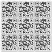 Create 9 Scannable QR Codes | Transparent Aufkleber (Vorderseite)
