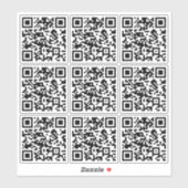 Create 9 Scannable QR Codes | Transparent Aufkleber (Blatt)