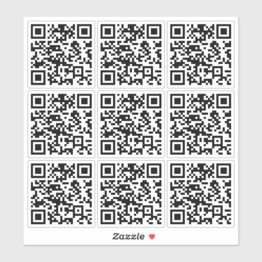 Create 9 Scannable QR Codes | Transparent Aufkleber (Blatt)